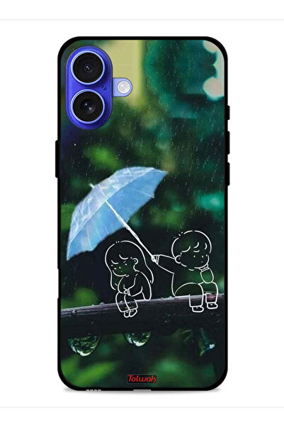 Tolwak غطاء حماية لجهاز Apple iPhone 16 Plus بتصميم زوجين من الفن التجريدي