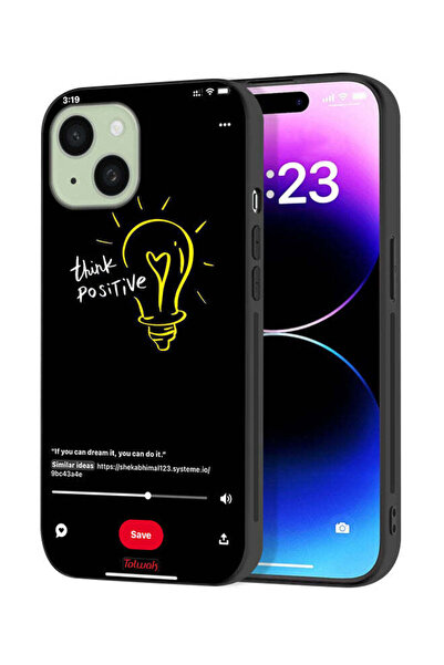 Tolwak Apple iPhone 15 Plus Protective Case Cover Think Positive