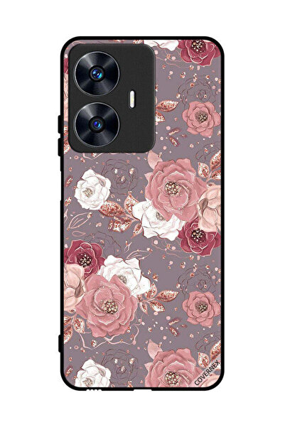 Covernex غطاء حماية لهاتف Realme C55 بخلفية زهرية