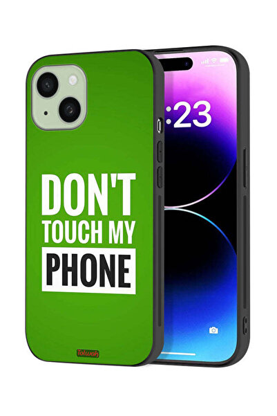 Tolwak Apple iPhone 15 Plus Protective Case Cover Do Not Touch My Phone