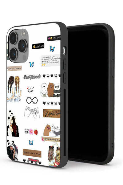 Tolwak غطاء حماية لجهاز آيفون 14 برو ماكس من آبل مع اقتباسات وملصقات باللغة ا...