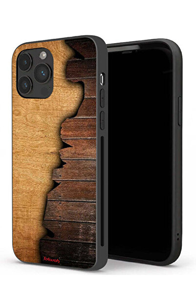 Tolwak جراب حماية لجهاز Apple iPhone 13 Pro Max بنمط خشبي عتيق