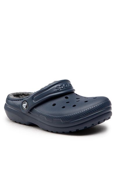 Crocs Șlapi pentru copii, unisex, albaștri, CROCS-207010 CLASSIC LINED CLOG K CLOG BLEUMARIN/CĂRBUNE