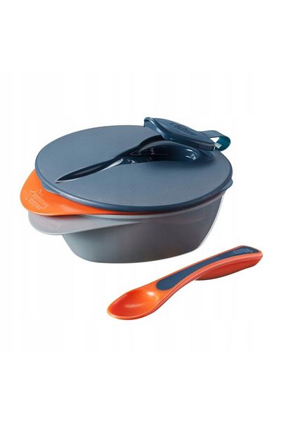 tommee tippee Bowl with lid and spoon, Tommee Tippee, 2 pieces