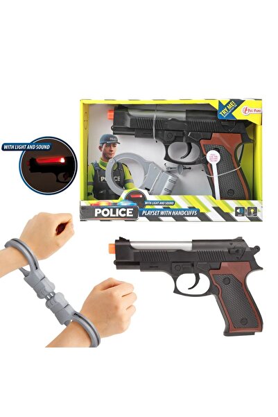 ttoysworld Set de joaca politist cu pistol si catuse Ttoys Police