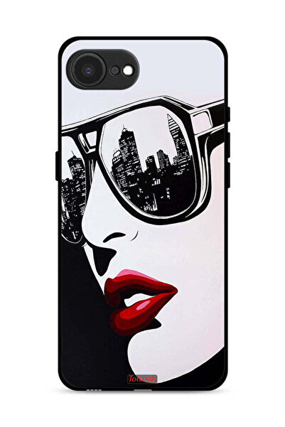 Tolwak غطاء حماية لجهاز Apple iPhone 16e بتصميم وجه فتاة وفن تجريدي