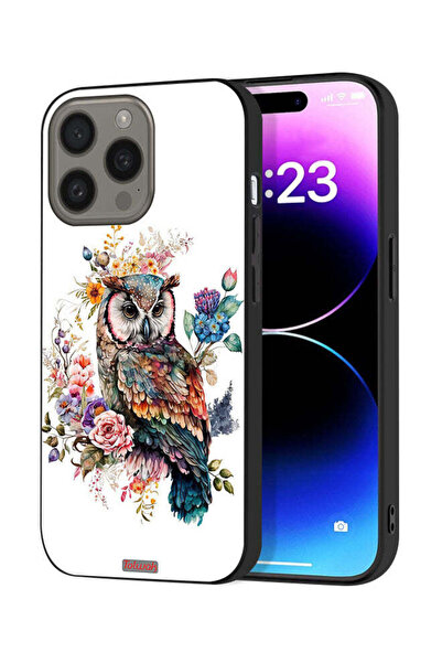 Tolwak غطاء حماية لجهاز Apple iPhone 15 Pro بتصميم بومة فنية تجريدية