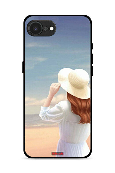 Tolwak غطاء حماية لجهاز Apple iPhone 16e بتصميم قبعة فتاة واقفة