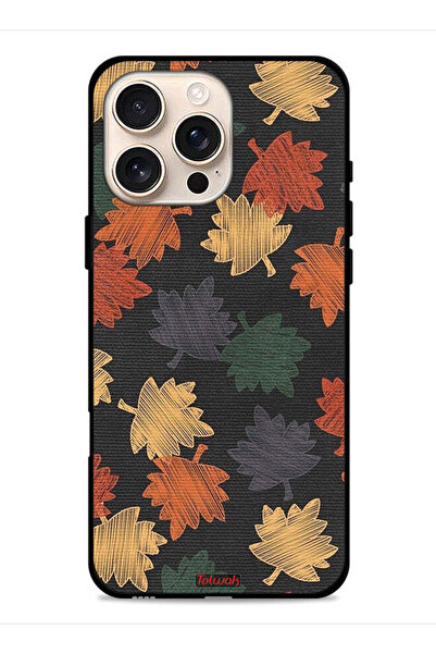 Tolwak غطاء حماية لجهاز Apple iPhone 16 Pro Max بتصميم أوراق الخريف الفنية