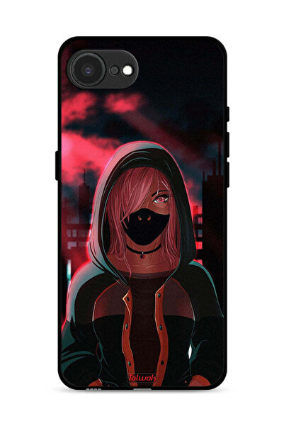 Tolwak غطاء حماية لجهاز Apple iPhone 16e بتصميم فتاة ترتدي قناعًا