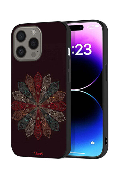 Tolwak غطاء حماية لجهاز Apple iPhone 15 Pro بتصميم زهرة ماندالا