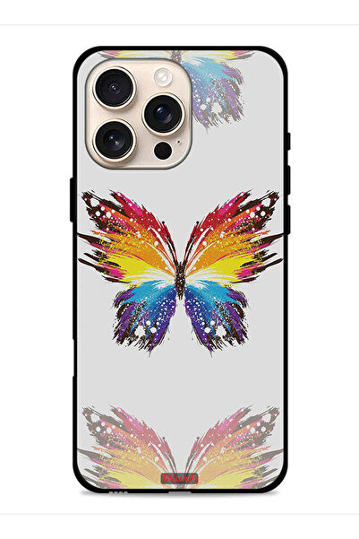 Tolwak غطاء حماية لجهاز Apple iPhone 16 Pro بخلفية بسيطة وفن رقمي وبساطة الفراشة