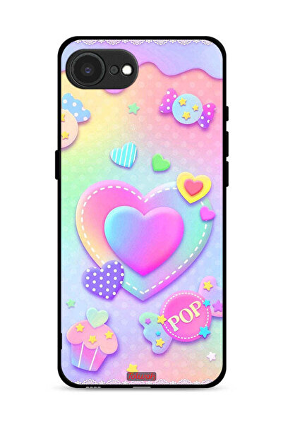 Tolwak غطاء حماية لجهاز Apple iPhone 16e برسومات قلوب البوب