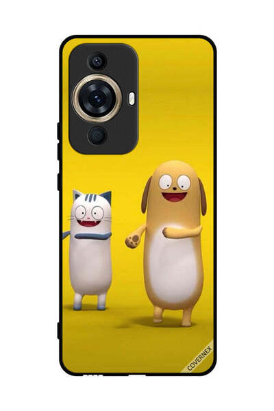 Covernex غطاء حماية لهاتف هواوي نوفا 11 برو - قصة قطة وكلب