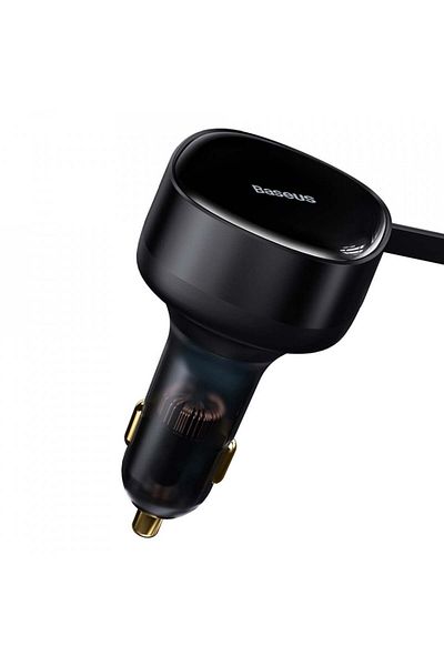 Baseus Încărcător auto cu încărcare rapidă, 30W + cablu Lightning, Type-C, 75cm - (CGTX000001) - Negru