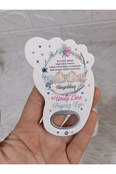 Doğrukan Hediyelik 25 adet ikiz bebekler için ayak açacak yenidoğan doğum gün...