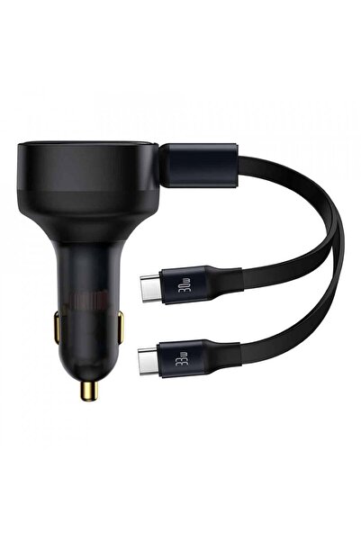 Baseus Încărcător auto cu încărcare rapidă, 33W + 2x cabluri Type-C, 75cm - (...