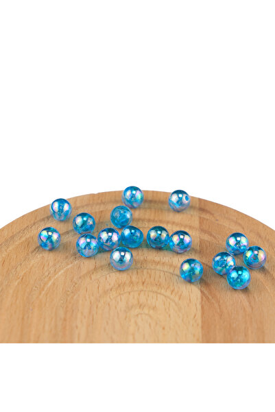 Prestij Boncuk Mărgele de Janjan albastru perlat din plastic 10 mm 500 grame ...