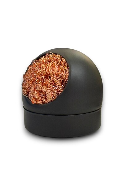 ELEKTROMALL Siyah Renk Havya Ucu Temizleme Teli ve Lehim Sökme Temizleme Standı