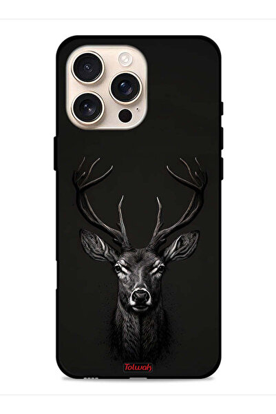Tolwak غطاء حماية لجهاز Apple iPhone 16 Pro Max بتصميم فن الغزلان الرقمي