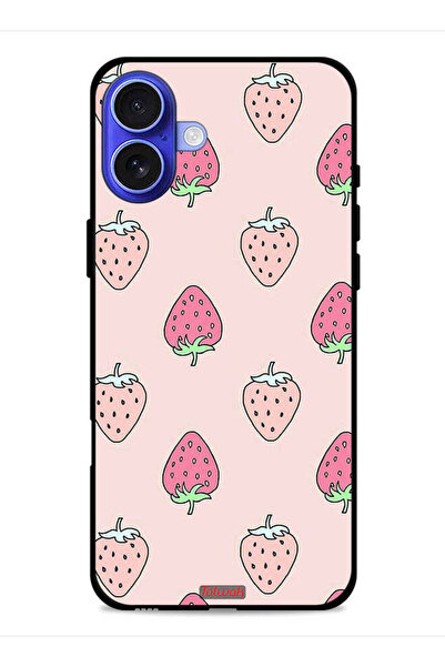 Tolwak غطاء حماية لجهاز Apple iPhone 16 Plus بتصميم أيقونة الفراولة