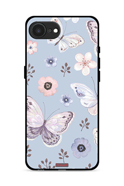 Tolwak غطاء حماية لجهاز Apple iPhone 16e بنقشة فراشات وزهور