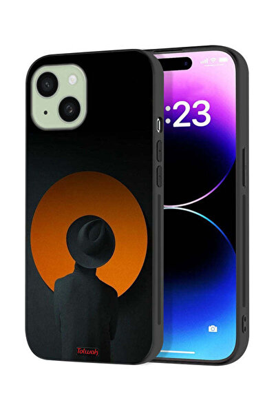 Tolwak Apple iPhone 15 Plus Protective Case Cover Hat Boy Art