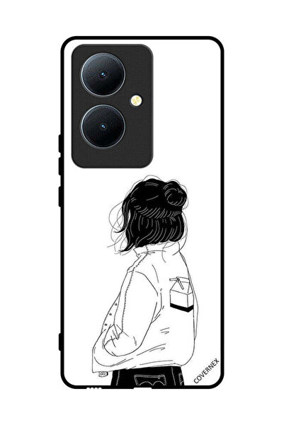 Covernex غطاء حماية لهاتف Vivo Y78 5G فتاة تفكر بعمق كبير