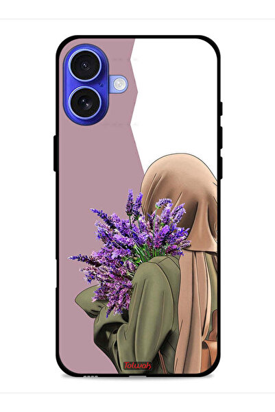 Tolwak غطاء حماية لجهاز آيفون 16 من آبل يحمل زهرة