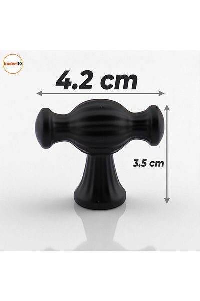 Badem10 Kesir Buton de mâner din metal negru pentru mobilier Sertar Mâner dulap de bucătărie Mâner dulap Mânere moderne pentru capac