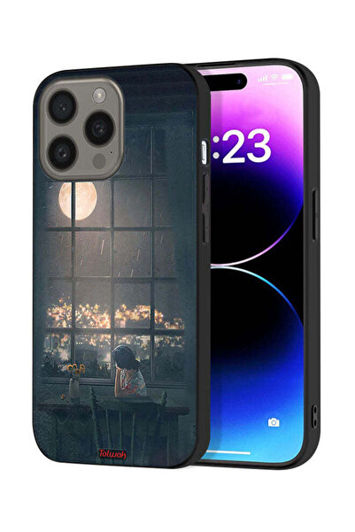 Tolwak غطاء حماية لجهاز Apple iPhone 15 Pro Max بمنظر فني للقمر