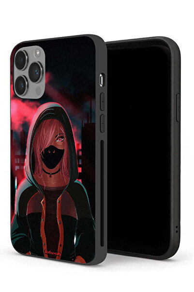 Tolwak جراب حماية لجهاز Apple iPhone 14 Pro بتصميم فتاة ترتدي قناعًا