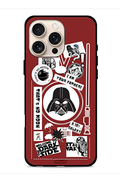 Tolwak غطاء حماية لجهاز Apple iPhone 16 Pro Max ملصق Welcome To The Dark Side