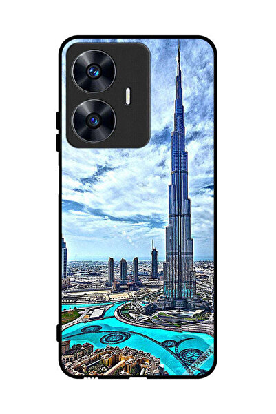 Covernex Protective Case Cover For Realme C55 Burj Khalifa Tower Touching Clouds