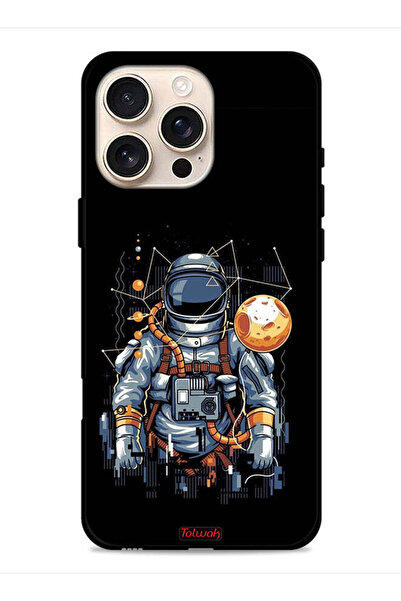 Tolwak غطاء حماية لجهاز Apple iPhone 16 Pro Max بتصميم رائد فضاء تجريدي