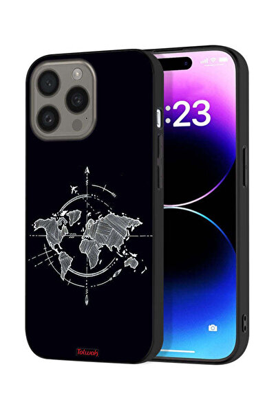 Tolwak غطاء حماية لجهاز Apple iPhone 15 Pro Max بتصميم فن البوصلة