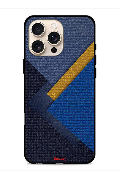 Tolwak غطاء حماية جلدي بتصميم مثلثات لهاتف آيفون 16 برو من آبل