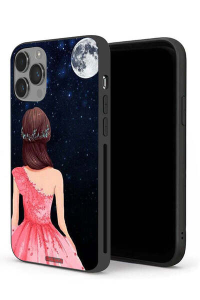 Tolwak جراب حماية لجهاز Apple iPhone 14 Pro Max برسومات فتاة وقمر