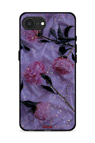 Tolwak غطاء حماية لجهاز Apple iPhone 16e بنقشة ورود لامعة