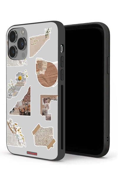 Tolwak جراب حماية لجهاز Apple iPhone 14 Pro Max مصنوع من قطع من الملصقات الورقية