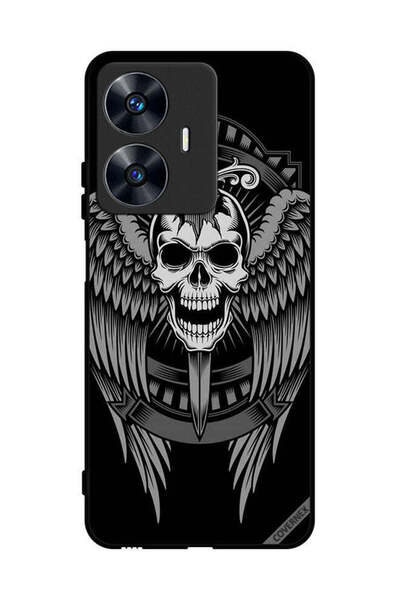 Covernex غطاء حماية لهاتف Realme C55 بتصميم جمجمة وأجنحة نسر