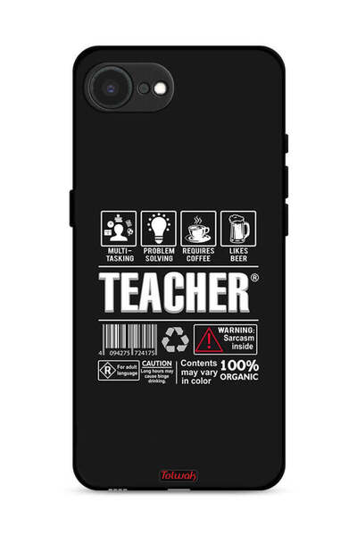 Tolwak غطاء حماية لجهاز Apple iPhone 16e - ملصق المعلم