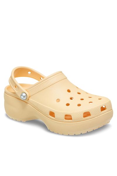 Crocs Șlapi aurii pentru femei CROCS-211231 GOLDEN HOUR