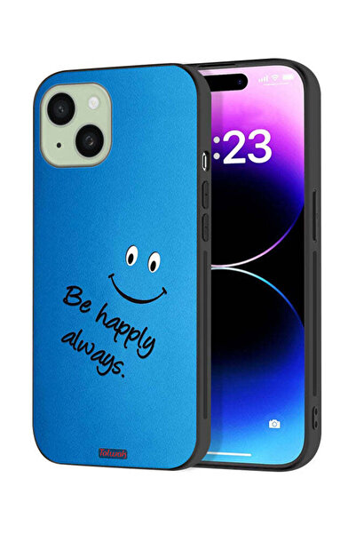 Tolwak غطاء حماية لجهاز Apple iPhone 15 Plus - كن سعيدًا دائمًا