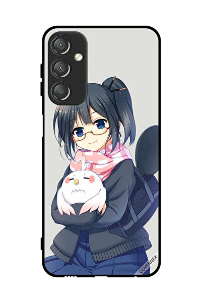 Covernex غطاء حماية لهاتف سامسونج جالاكسي A24 4G، رسم فتاة تحمل حيوانًا أليفًا