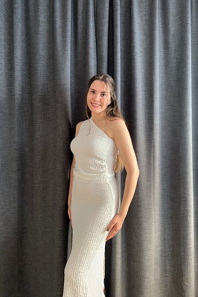 Sorridi Single Shoulder Skirt Seersucker 2 Piece Set