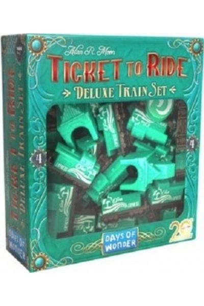 Asmodee Ticket to Ride Expansion, Deluxe Edition Accessory Set, 20th Anniversary, Green
