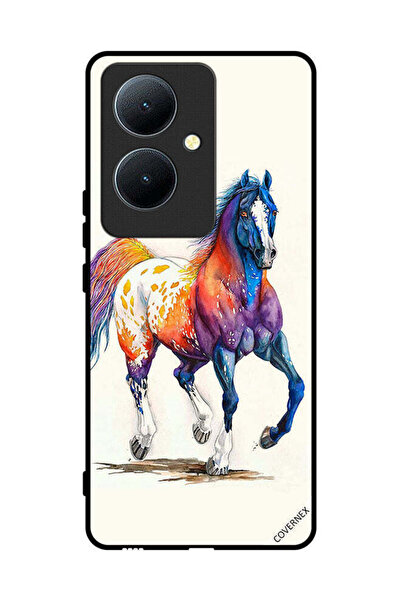 Covernex غطاء حماية لهاتف Vivo Y78 5G برسومات فنية لرسمة حصان