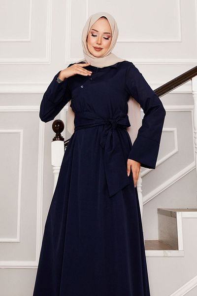 EBRUTESETTÜR Mobile Belted Shirt Collar Dress