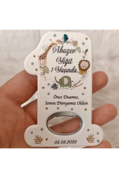 Doğrukan Hediyelik 25 Adet Açacak Magnet Hediyelik Safari 1 Yaş Doğum Günü Ye...